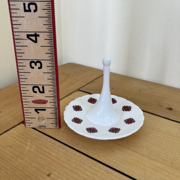 Ukrainian Folk Art Porcelain Ring Holder Vintage Ceramic Made in Canada - Picture 2 of 4